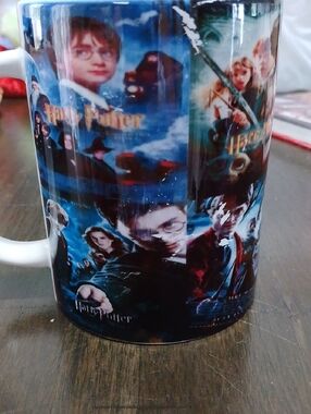 Harry Potter Collage Ceramic Mug - Blue Wizard Design